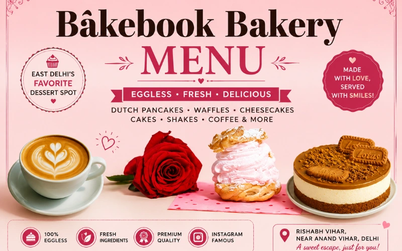 Bákebook Bakery Menu: The Must-Try East Delhi Dessert Spot Everyone’s Talking About Bákebook Bakery Menu