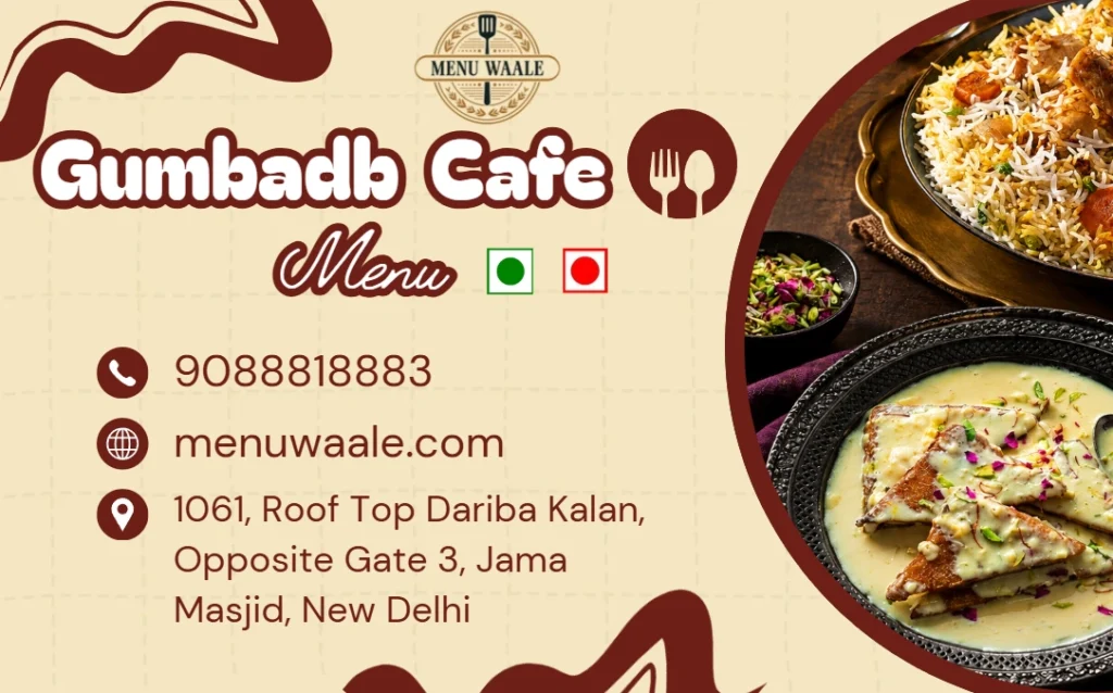 Gumbad Cafe Menu