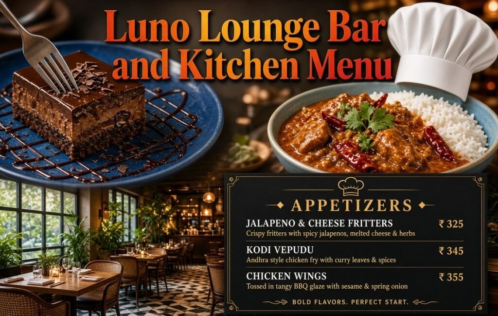 Luno Lounge Bar and Kitchen Menu