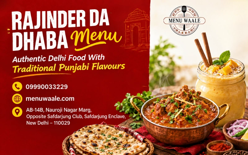 Rajinder Da Dhaba Menu 2026: Complete Price List, Signature Dishes & First-Timer’s Guide Rajinder Da Dhaba Menu