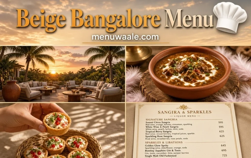 Beige Bangalore Menu